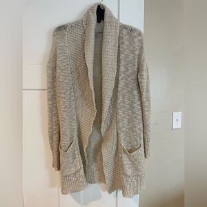 Halogen fuzzy hip length cardigan XS